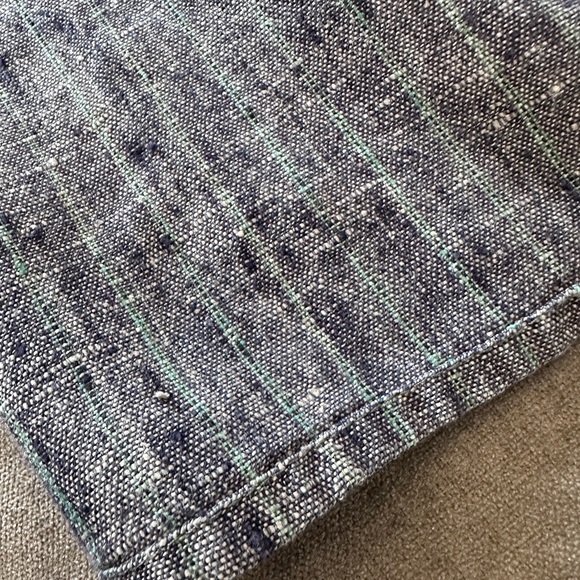 Vintage FLAX by Jeanne Engelhart 90s Linen Asymmetrical Gray Mini Skirt Small - Picture 10 of 10